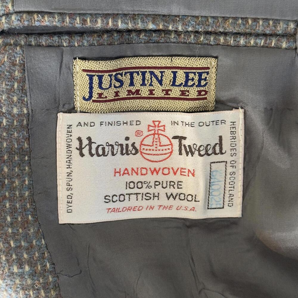 Justin Lee Harris Tweed Handwoven Scottish Wool Sport Coat